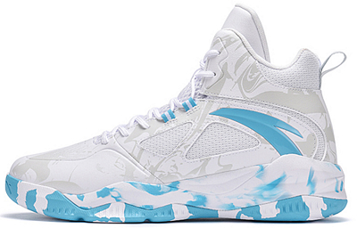 ANTA Bastard Vintage Basketball Shoes Men's High Top ANTA White/Lake Blue