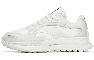 Anta Cushioning Anti-Slip And Wear-Resistant Low-Top Running Shoes Women's Ivory White Trendy Casual Sleeping Dragon