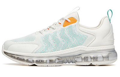 Anta Cushioned Slip Resistant Breathable Coverage Low Top Running Shoes Men's White Green