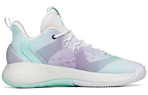 ANTA Bubble Bomb Basketball Shoes Men's Low top Shallow Beach Green/Ivory White/Lotus Purple 1 3958506