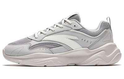 Anta Chao Bai GZ Cushioning Anti-Slip And Wear-Resistant Low-Top Casual Shoes Men's Silver Gray