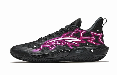 Anta KAI 1 SPEED Cushioning Slip Resistant Support Low Top Basketball Shoes Men's Black Pink