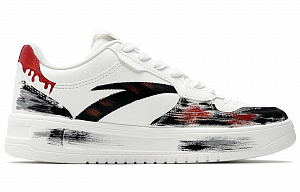 Anta Life Collection Slip-Resistant Cushioning Wear-Resistant Low-Top Skateboard Shoes Men's Black White Red 1 3960905