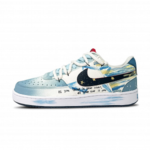 Nike Court Vision 1 Dreamy Starry Sky SBOX Coverage Low Top Skateboard Shoes Men's Blue 1 3960918