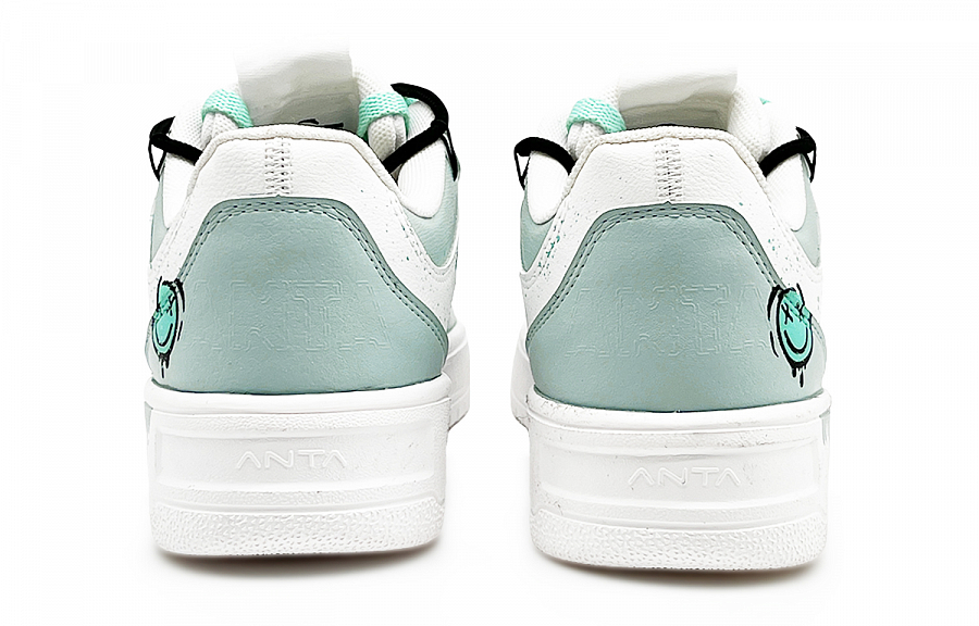 Anta Life Collection Wear-resistant And Lightweight Low-Top Skateboard Shoes Women's White Cyan купить в интернет-магазине Yoocart с быстрой доставкой по России.