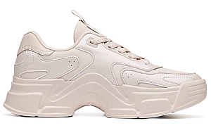 Anta Cushioning Breathable Coverage Support Balance Impact-Resistant Lightweight Low-Top Chunky Sneakers Women's Beige 1 3960941