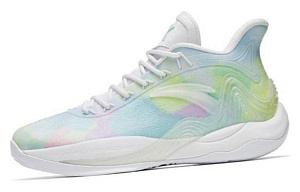 Anta Mountain 2 Cushioning Anti-Slip And Wear-Resistant Coverage Mid-Top Basketball Shoes Men's White River Water Blue 1 3960946