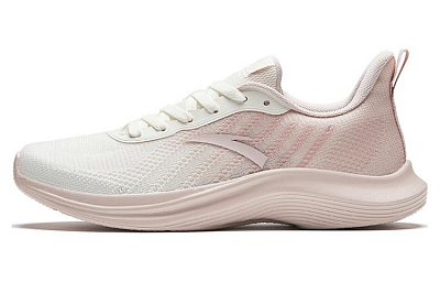 Anta Anti Slip Wear Resistant Low Top Running Shoes Women's White Pink