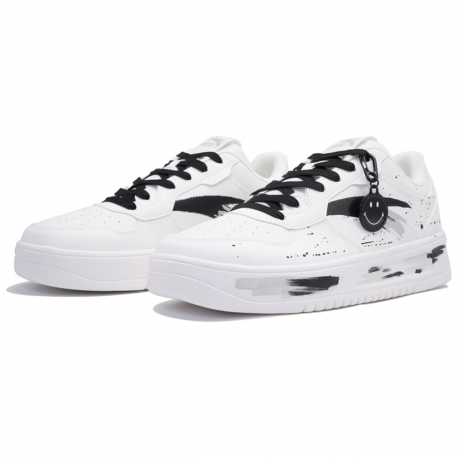 Anta Anti Slip Wear Resistant Low Top Skateboard Shoes Unisex White Black купить в интернет-магазине Yoocart с быстрой доставкой по России.