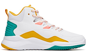 ANTA Vintage Basketball Shoes Men Mid-Top ANTA White/Ginger Yellow/Seaweed Green 1 3961687