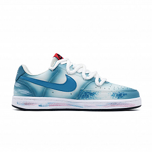 Nike Court Vision 1 Mist Island Listening To The Tide Coverage Low Top Skateboard Shoes Men's Beige Blue 1 3961695
