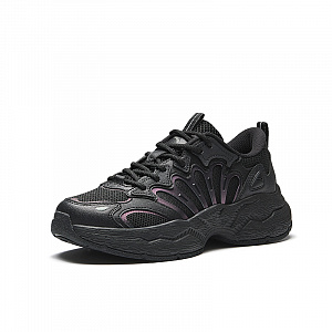 Anta Slip Resistant And Breathable Low Top Chunky Sneakers Women's Basic Black 1 3961705