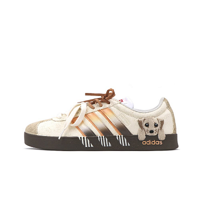 Adidas VL COURT 2.0 Cushioning, Wear Resistant Low Top Skateboard Shoes Unisex Yellow Orange