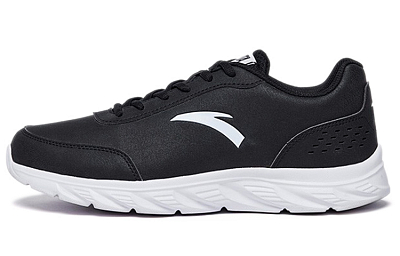Anta Shock Absorbers Slip Resistant, Abrasion Resistant, Lightweight Low Top Casual Running Shoes Men's Black White