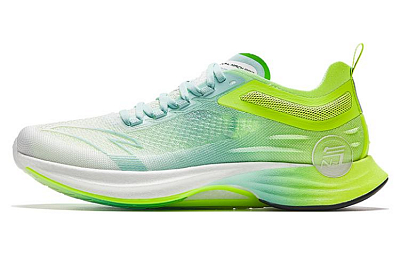Anta Mach Pro Anti-Slip Wear-Resistant Low-Top Running Shoes Men's White Blue Green
