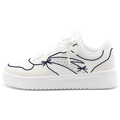 Anta Anti Slip And Wear Resistant Breathable Low Top Skateboard Shoes Women's White Black