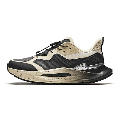 Anta Cushioned Slip-Resistant Low-Top Casual Running Shoes Men's Black Yellow