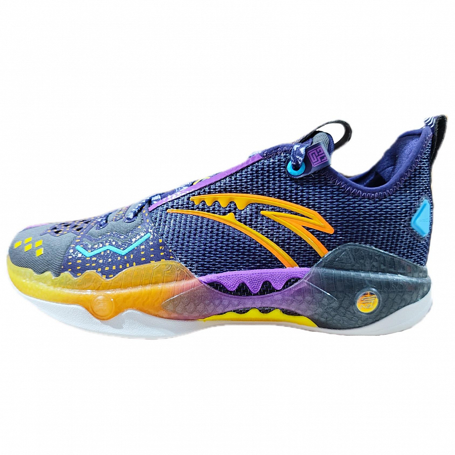 Anta Frenzy 5 Pro Irving Agile Cushioned Slip-Resistant Abrasion-Resistant Mid-Top Basketball Shoes Men's Purple Gold купить в интернет-магазине Yoocart с быстрой доставкой по России.