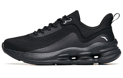 Anta Comprehensive Training Collection Cushioning Lightweight Breathable Low-Top Running Shoes Women's Black Silver