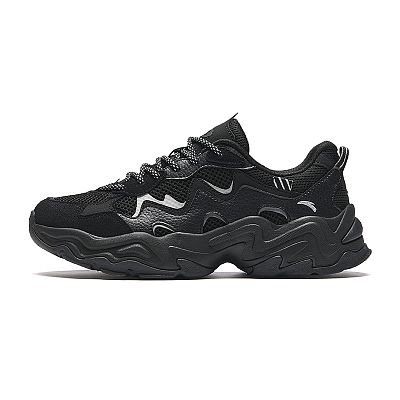 Anta Starlight 2 Breathable Cushioning Abrasion Resistant Low Top Casual Shoes Women's Black Silver