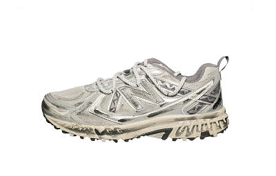 New Balance NB 410 V5 Abrasion Resistant Low Top Running Shoes Unisex Silver Black