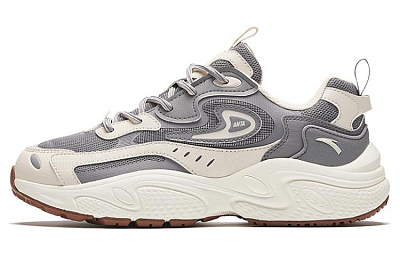 Anta Starlight Cushioning Wear-Resistant Low-Top Chunky Sneakers Women's Gray