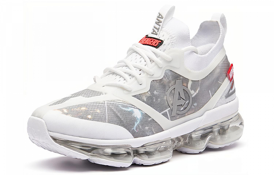 MARVEL x Anta The Avengers Series Cushioning Low-Top Running Shoes Women's White Gray купить в интернет-магазине Yoocart с быстрой доставкой по России.
