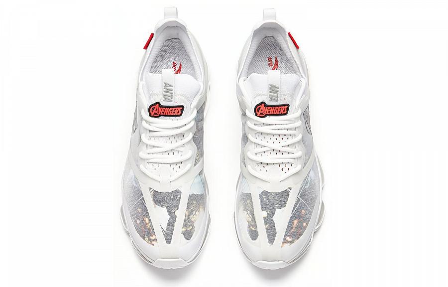 MARVEL x Anta The Avengers Series Cushioning Low-Top Running Shoes Women's White Gray купить в интернет-магазине Yoocart с быстрой доставкой по России.