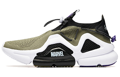 Anta Shock Absorbers Slip Resistant, Abrasion Resistant, Breathable Low Top Running Shoes Men's Green White Black