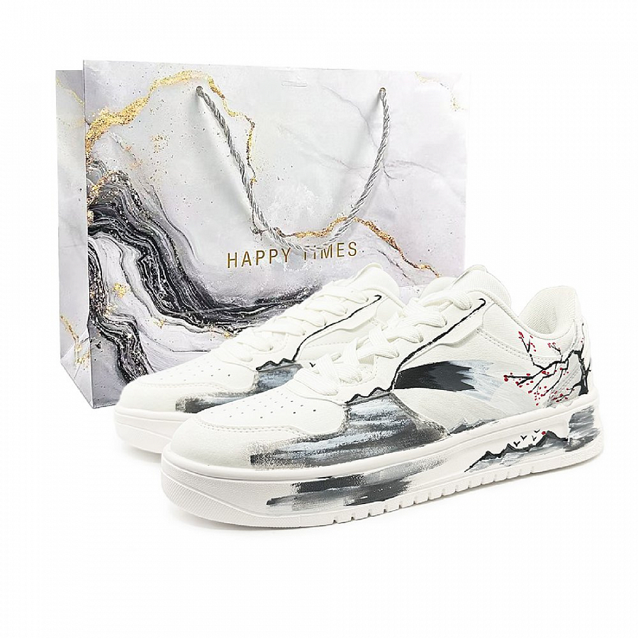 Anta Relaxed Lightweight Height Increasing Slip Resistant Low Top Skateboard Shoes Men's White Black купить в интернет-магазине Yoocart с быстрой доставкой по России.