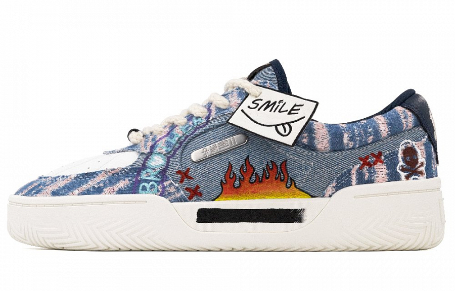 Anta Irving Series Anti Slip Wear Resistant Low Top Skateboard Shoes Men's Blue Gray купить в интернет-магазине Yoocart с быстрой доставкой по России.