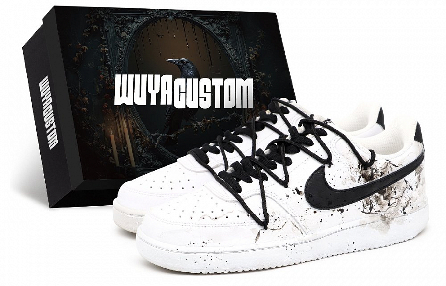 Nike Court Vision 1 Skateboard Shoes Men's Low Top White/Black купить в интернет-магазине Yoocart с быстрой доставкой по России.