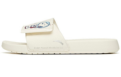 SNOOPY x Anta Life Collection Quiet Slide Slippers Women's White Blue
