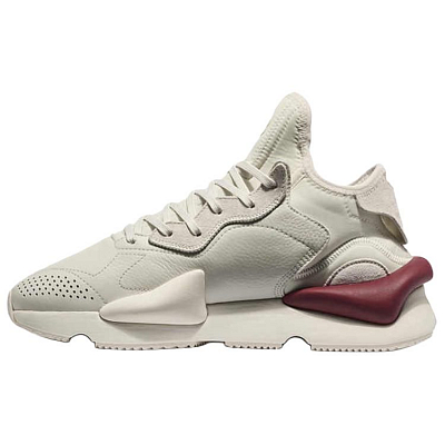 Y 3 Y3 Yohji Yamamoto Abrasion Resistant Mid Top Casual Shoes Unisex Beige Red