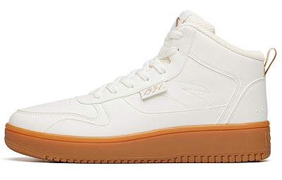 Anta Life Collection Anti-Slip Wear-Resistant High-Top Skateboard Shoes Men's Ivory White
