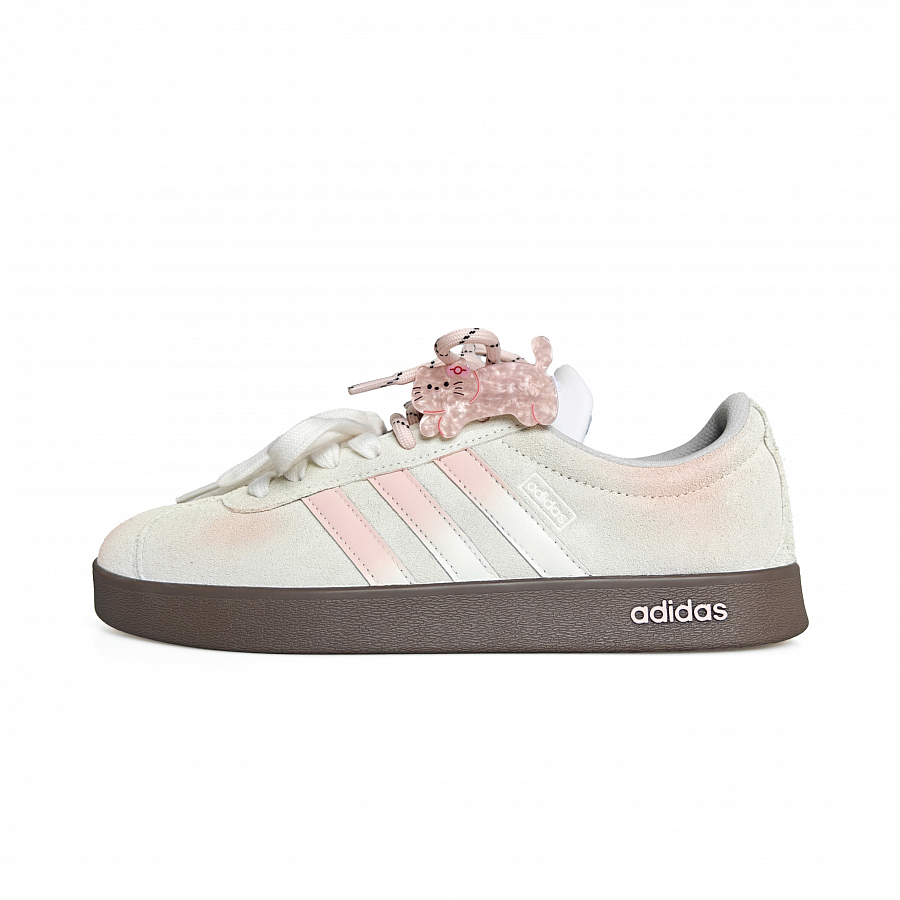 Adidas VL COURT 2.0 Peach Blossom Abrasion Resistant Low Top German Army Trainers Women's Pink White купить в интернет-магазине Yoocart с быстрой доставкой по России.