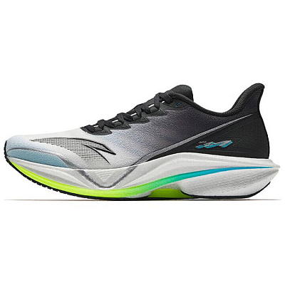 Anta Shock Absorbers Slip Resistant Low Top Nitrogen Technology Running Shoes Men's Black White Blue