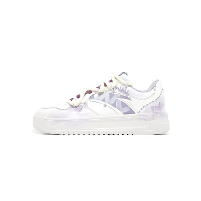 Anta Slip Resistant, Abrasion Resistant, Breathable Low Top Skateboard Shoes Women's White Purple