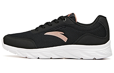 Anta Slip Resistant, Abrasion Resistant, Breathable, Lightweight Low Top Casual Running Shoes Women's Black Gold