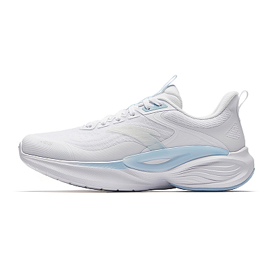 Anta Lingyun Cushioning Height Increasing Lightweight Slip Resistant Low Top Casual Running Shoes Women's White Blue