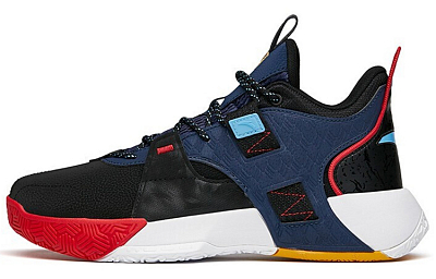 Anta Speedy 2 Generations Cushioning Anti-Slip And Wear-Resistant Low-Top Basketball Shoes Men's Black Blue