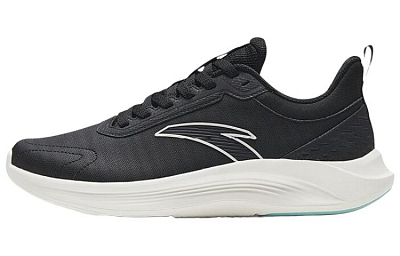 Anta Cushioning Wear-Resistant Low-Top Running Shoes Men's Black White