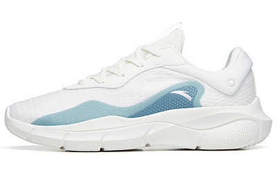 Anta Linghui Cushioned Anti-Slip Wear-Resistant Breathable Lightweight Low-Top Training Shoes Men's White Blue