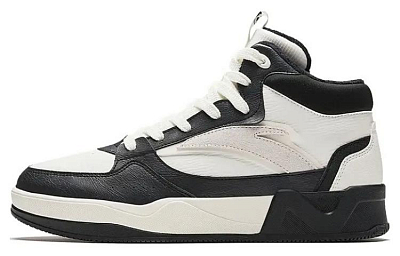 Anta C37 Series Fleece-Lined Warm Slip-Resistant High-Top Skateboard Shoes Men's Black White