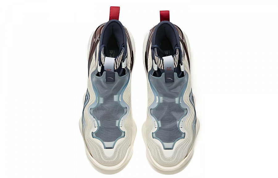 Anta Star Free Cushioning Anti-Slip Wear-Resistant Breathability High-Top Basketball Shoes Men's White Cyan купить в интернет-магазине Yoocart с быстрой доставкой по России.
