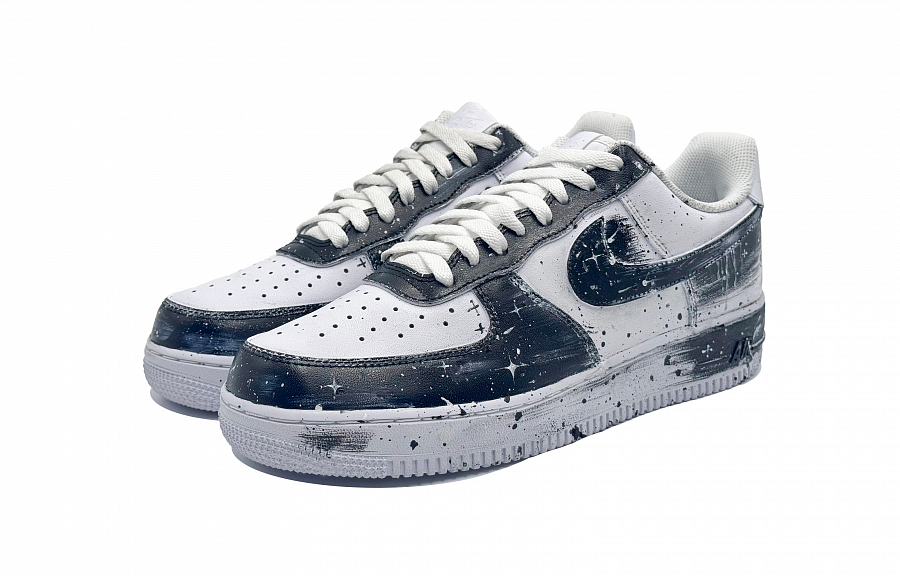 Nike Air Force 1 Street Artistic Low Top Skateboard Shoes Men's Black White купить в интернет-магазине Yoocart с быстрой доставкой по России.