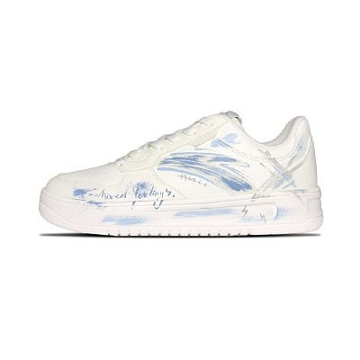 Anta Relaxed Thoughtful Enigma Slip Resistant Shock Absorbers Low Top Skateboard Shoes Men's Blue White