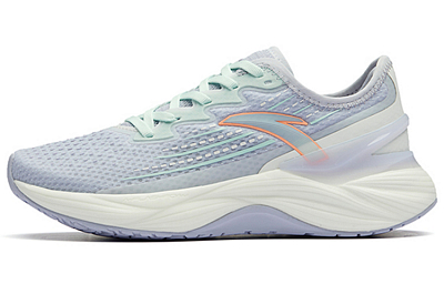 Anta Tron 2.0 Breathable Low Top Running Shoes Women's White Blue Purple Summer