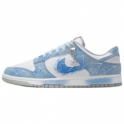 Nike Dunk Blue Amber Rupture Cushioning Abrasion Resistant Lightweight Low Top Skateboard Shoes Unisex Blue