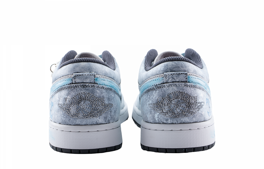 Jordan Air Jordan 1 Gray Scale Dream Abrasion Resistant Low Top Vintage Basketball Shoes Unisex Gray Blue купить в интернет-магазине Yoocart с быстрой доставкой по России.